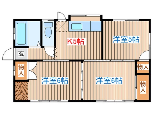 大河原町新桜町貸家　3号棟の物件間取画像